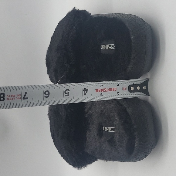 1986- 32 Degrees Heat Plush Cushion Slide Women's Size 7.5 - 8.5 Black Color NWT - Picture 6 of 10